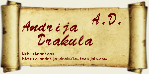 Andrija Drakula vizit kartica